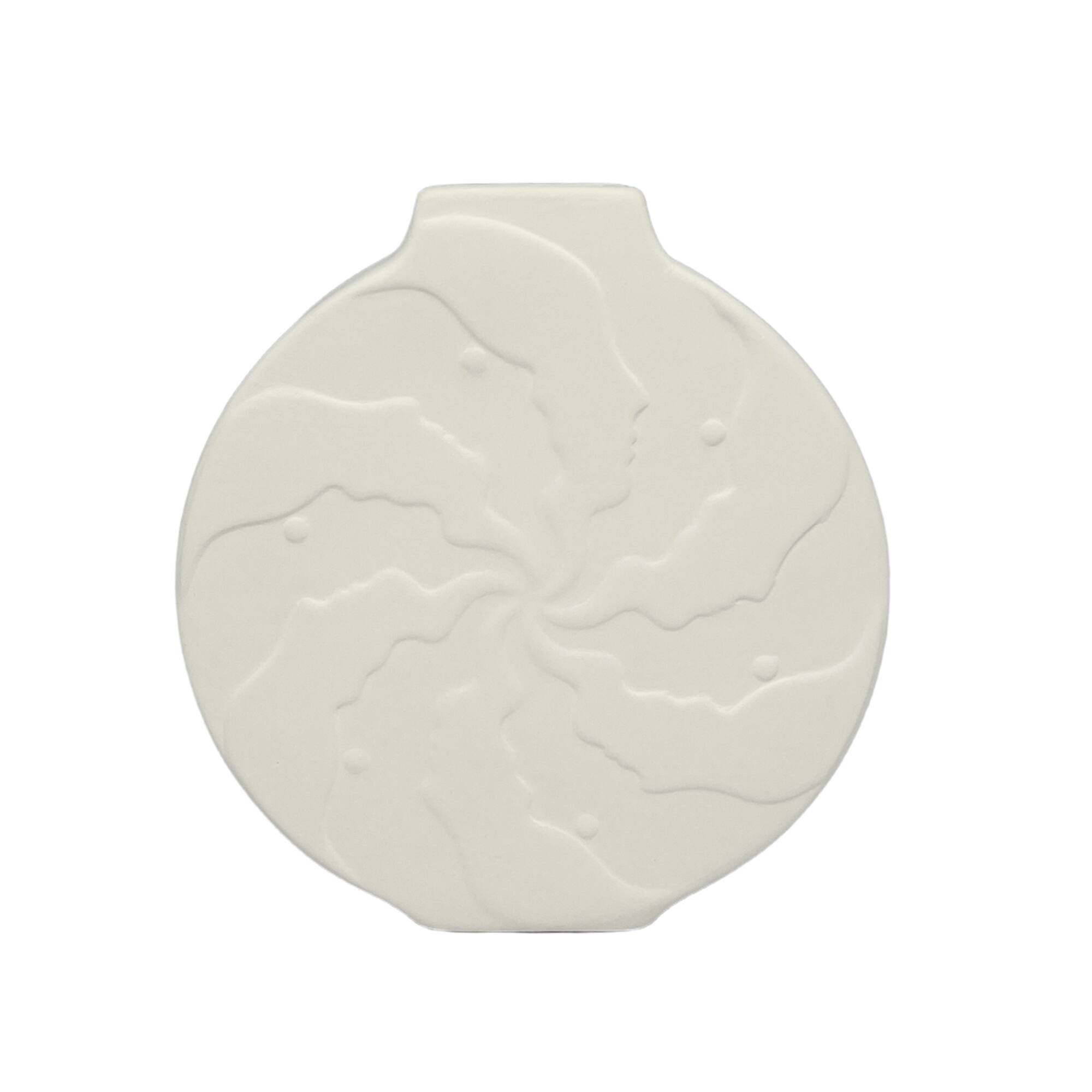 Jonathan Adler x Michaels 7.25" Embossed Faces DIY Round Ceramic Vase